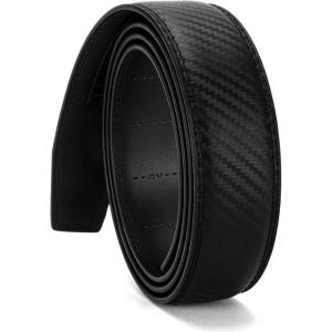 imageCHAOREN Ratchet Belt Replacement Strap 1 38 Leather Belt Strap for 40MM Slide Click BuckleClassic Black