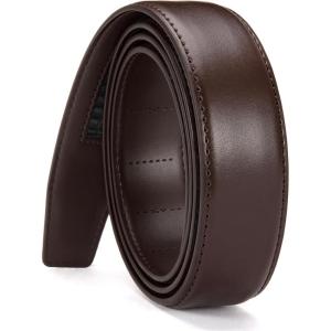 imageCHAOREN Ratchet Belt Replacement Strap 1 38 Leather Belt Strap for 40MM Slide Click BuckleEndeavor  Dark Brown
