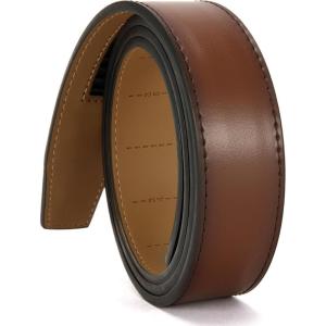imageCHAOREN Ratchet Belt Replacement Strap 1 38 Leather Belt Strap for 40MM Slide Click BuckleEpic  Brown