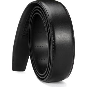 imageCHAOREN Ratchet Belt Replacement Strap 1 38 Leather Belt Strap for 40MM Slide Click BuckleGun Black