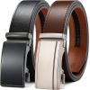 imageCHAOREN 40mm Ratchet Belt Buckle Only for 1 38 Slide Belt Strap Automatic Click Buckle AdjustableBlack  Silver