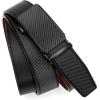 imageCHAOREN 40mm Ratchet Belt Buckle Only for 1 38 Slide Belt Strap Automatic Click Buckle AdjustableCarbon Fiber Basic Black