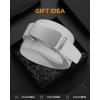 imageCHAOREN 40mm Ratchet Belt Buckle Only for 1 38 Slide Belt Strap Automatic Click Buckle AdjustableZcsilver