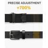 imageCHAOREN Nylon Ratchet Belts for Men  Casual Golf Web Belt Men 1 38quot  Automatic Adjustable Buckle Fit JeansDark BrownClassic Gun