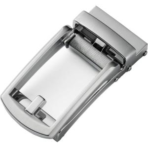 imageCHAOREN 32mm Ratchet Belt Buckle Only for 1 14 Slide Belt Strap  Automatic Click Buckle AdjustableSilver