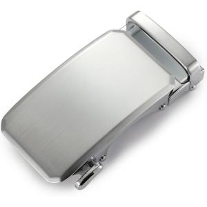 imageCHAOREN 40mm Ratchet Belt Buckle Only for 1 38 Slide Belt Strap Automatic Click Buckle AdjustableZcsilver