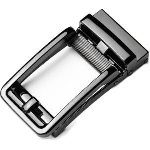 imageCHAOREN 40mm Ratchet Belt Buckle for 1 38 Slide Belt Strap Click Buckle Adjustable Skeleton ShapeBlack