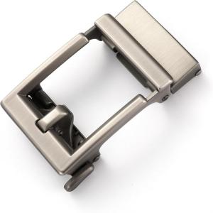 imageCHAOREN 40mm Ratchet Belt Buckle for 1 38 Slide Belt Strap Click Buckle Adjustable Skeleton ShapePlatinum