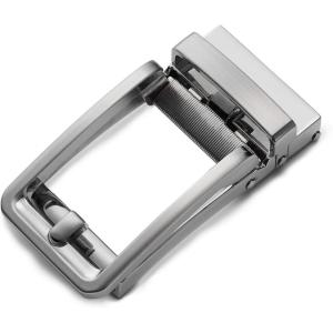 imageCHAOREN 40mm Ratchet Belt Buckle for 1 38 Slide Belt Strap Click Buckle Adjustable Skeleton ShapeSilver