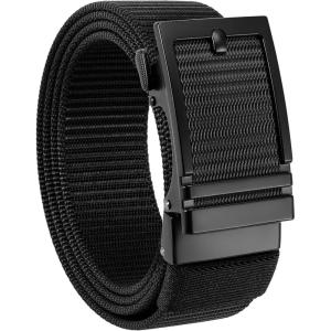 imageCHAOREN Nylon Ratchet Belts for Men  Casual Golf Web Belt Men 1 38quot  Automatic Adjustable Buckle Fit JeansClassic Gun