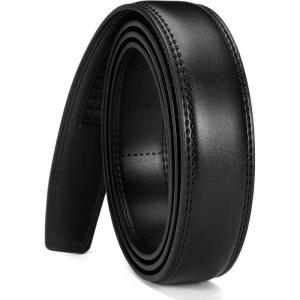 imageCHAOREN Ratchet Belt Strap Only 1 14quot Replacement Leather Belt for 32mm BuckleBlack