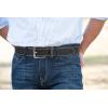 imageCHAOREN Leather Belt for Men 38mm Mens Belts Casual Handmade Full Grain Leather Belt for JeansBlack Stitched