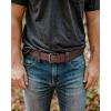 imageCHAOREN Leather Belt for Men 38mm Mens Belts Casual Handmade Full Grain Leather Belt for JeansDark Brown