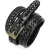 imageCHAOREN Leather Braided Belts for Men  1 18quot Mens Casual Woven Leather Belt for Dress PantsBlack