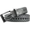 imageCHAOREN Leather Braided Belts for Men  1 18quot Mens Casual Woven Leather Belt for Dress PantsGrey