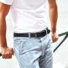 imageCHAOREN Leather Braided Belts for Men  1 18quot Mens Casual Woven Leather Belt for Dress PantsGun