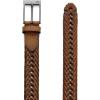 imageCHAOREN Leather Braided Belts for Men  1 18quot Mens Casual Woven Leather Belt for Dress PantsSaddle