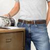 imageCHAOREN Leather Braided Belts for Men  1 18quot Mens Casual Woven Leather Belt for Dress PantsTan