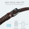 imageCHAOREN Leather Braided Belts for Men 2 Pack  1 18quot Leather Belts in Package Box  Versatile Style SolutionBlackSaddle Tan