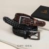 imageCHAOREN Leather Braided Belts for Men 2 Pack  1 18quot Leather Belts in Package Box  Versatile Style SolutionBlackSaddle Tan
