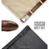 imageCHAOREN Leather Ratchet Belt Men 2 Pack  Customizable Fit Effortless Style 35mmBasic BlackBrushed Cognac