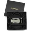 imageCHAOREN Leather Ratchet Belt Men 2 Pack  Customizable Fit Effortless Style 35mmBlackBeige