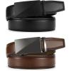 imageCHAOREN Leather Ratchet Belt Men 2 Pack  Customizable Fit Effortless Style 35mmBlackBurnt Umber