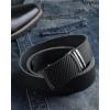 imageCHAOREN Leather Ratchet Belt Men 2 Pack  Customizable Fit Effortless Style 35mmFull Grain Carbon Fiber Black Imperial Brushed Tan