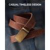 imageCHAOREN Leather Ratchet Belt Men 2 Pack  Customizable Fit Effortless Style 35mmFull Grain Flower BrownFlower Black