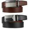 imageCHAOREN Leather Ratchet Belt Men 2 Pack  Customizable Fit Effortless Style 35mmGenuine BlackDark Brown