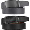imageCHAOREN Leather Ratchet Belt Men 2 Pack  Customizable Fit Effortless Style 35mmImperial GreyBlack
