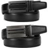 imageCHAOREN Mens Dress Belt Leather 2 Pack  Mens Ratchet Belt for Dress Shirt and Pants Every Occasion 32mmBlackBlack