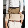 imageCHAOREN Mens Dress Belt Leather 2 Pack  Mens Ratchet Belt for Dress Shirt and Pants Every Occasion 32mmCharcoal Depiction Black  Tan