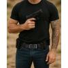 imageCHAOREN Tactical Belt Men  15quot Nylon Gun Belt  Quick Release EDC Work Belts for Concealed Carry MilitaryCarbon Fiber Black