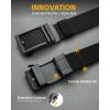 imageCHAOREN Tactical Belt Men  15quot Nylon Gun Belt  Quick Release EDC Work Belts for Concealed Carry MilitaryHollow Bright Black