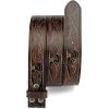 imageCHAOREN Western Belts for Men without Buckle  Cowboy Belt 15quot Full Grain Leather Belt for Jeans  One Solid Piece LeatherBanner Brown
