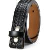 imageCHAOREN Western Belts for Men without Buckle  Cowboy Belt 15quot Full Grain Leather Belt for Jeans  One Solid Piece LeatherBasketweave Black