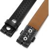 imageCHAOREN Western Belts for Men without Buckle  Cowboy Belt 15quot Full Grain Leather Belt for Jeans  One Solid Piece LeatherBasketweave Black