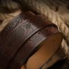 imageCHAOREN Western Belts for Men without Buckle  Cowboy Belt 15quot Full Grain Leather Belt for Jeans  One Solid Piece LeatherCowhide Dark Brown