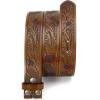 imageCHAOREN Western Belts for Men without Buckle  Cowboy Belt 15quot Full Grain Leather Belt for Jeans  One Solid Piece LeatherCowhide Light Brown