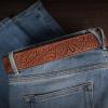 imageCHAOREN Western Belts for Men without Buckle  Cowboy Belt 15quot Full Grain Leather Belt for Jeans  One Solid Piece LeatherDistressed Brown