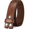imageCHAOREN Western Belts for Men without Buckle  Cowboy Belt 15quot Full Grain Leather Belt for Jeans  One Solid Piece LeatherDistressed Brown