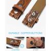 imageCHAOREN Western Belts for Men without Buckle  Cowboy Belt 15quot Full Grain Leather Belt for Jeans  One Solid Piece LeatherFloral Grey
