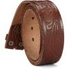 imageCHAOREN Western Belts for Men without Buckle  Cowboy Belt 15quot Full Grain Leather Belt for Jeans  One Solid Piece LeatherFull Grain Dark Brown