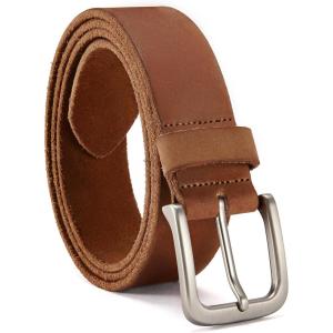 imageCHAOREN Leather Belt for Men 38mm Mens Belts Casual Handmade Full Grain Leather Belt for JeansBrown