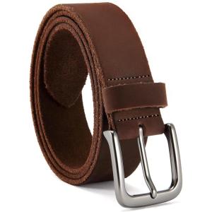 imageCHAOREN Leather Belt for Men 38mm Mens Belts Casual Handmade Full Grain Leather Belt for JeansDark Brown