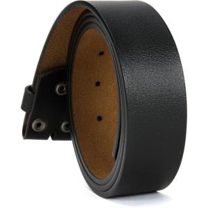 imageCHAOREN Western Belts for Men without Buckle  Cowboy Belt 15quot Full Grain Leather Belt for Jeans  One Solid Piece LeatherBlack