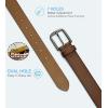 imageCHAOREN Leather Belt for Men  35mm Men Belts for Jeans Casual and Dress  Mens Gift for HimBrown