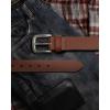 imageCHAOREN Leather Belt for Men  35mm Men Belts for Jeans Casual and Dress  Mens Gift for HimTan