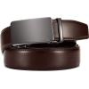 imageCHAOREN Mens Belt  Mens Ratchet Belt Leather 1 38quot for Dress Pant  Micro Adjustable Belt Fit EverywhereBasic Gun Dark Brown